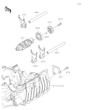 KAWASAKI, EL450BRFNN 2024,EL450BSFNN 2025, GANGSCHALTUNG/SCHALTGABEL