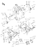 KAWASAKI, EL450BRFNN 2024,EL450BSFNN 2025, RAHMENBEFESTIGUNG