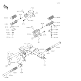 KAWASAKI, EL450BRFNN 2024,EL450BSFNN 2025, FUSSRASTE